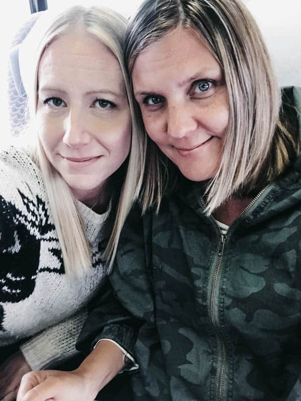 Two gals on the Pacific Surfliner for a quick trip.