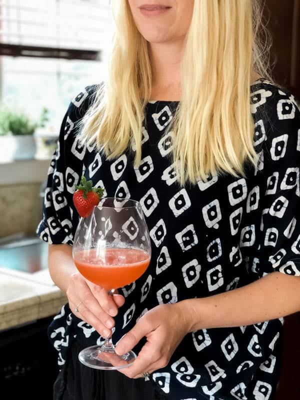 A strawberry twist on a whiskey sour recipe
