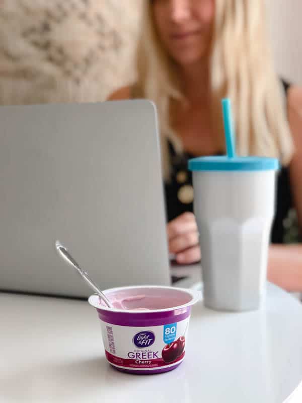 LIght and Fit yogurt for a delicious and easy snack for moms.