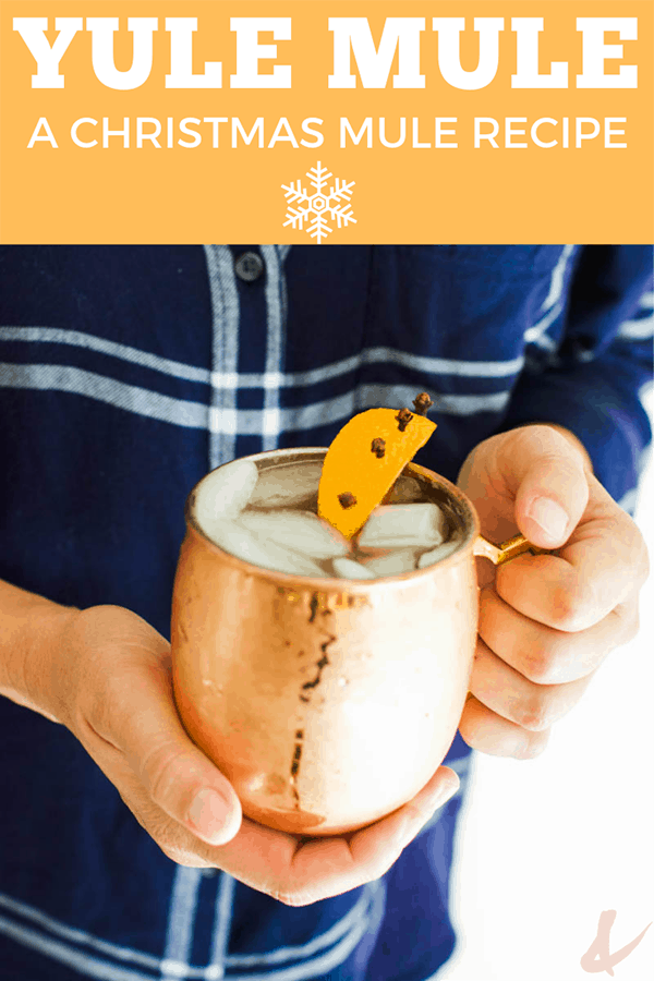 yule mule holiday moscow mule recipe pin image