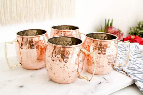 Beautiful handmade copper mugs from Moscow Muled
