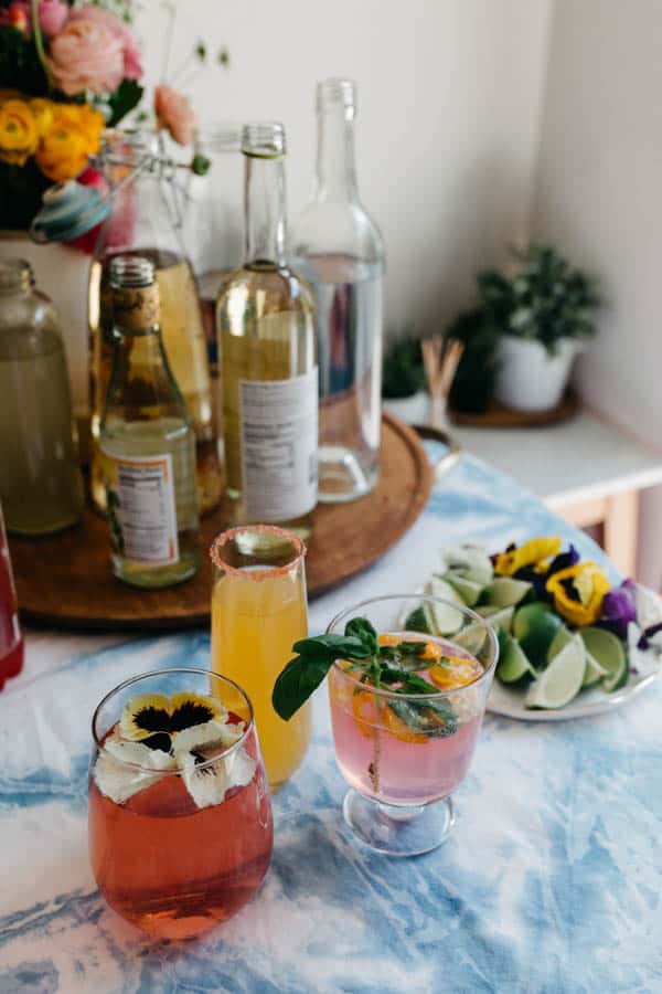 MOM-osa Bar:a fun mimosa bar for a baby shower or Mother's Day