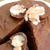 Slow Cooker Creme Egg Chocolate Cake