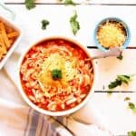 instant pot chicken tortilla soup featured image