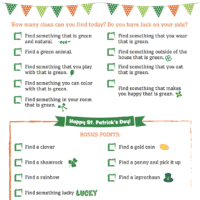 St. Patrick’s Day Scavenger Hunt For Kids – Free Printable