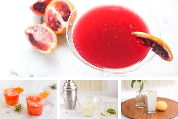 A collage of easy vodka cocktail recipes