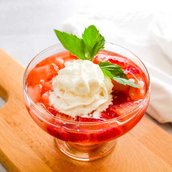 easy wine soaked strawberries