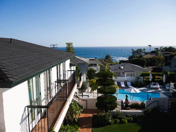 View of the ocean from my room at hotel Joaquin in Laguna Beach.