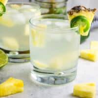 Skinny Pineapple and Jalapeno Infused Vodka Cocktail