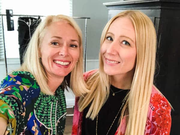 Two women smiling at the camera