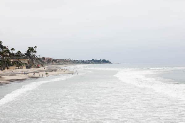view of san clemente beach from the pier