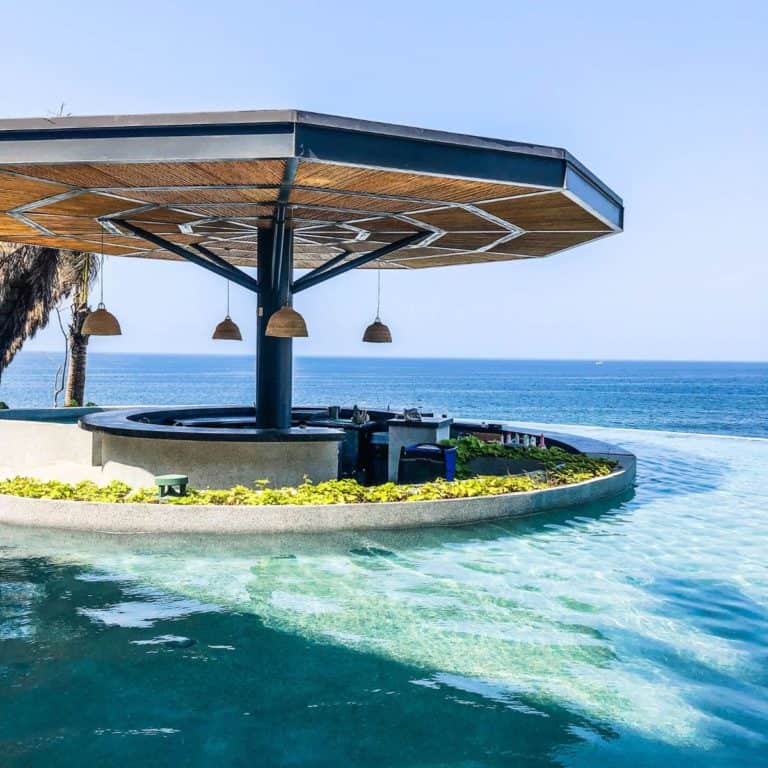 Swim up bar at the All-Inclusive Marival Armony in Punta De Mita.