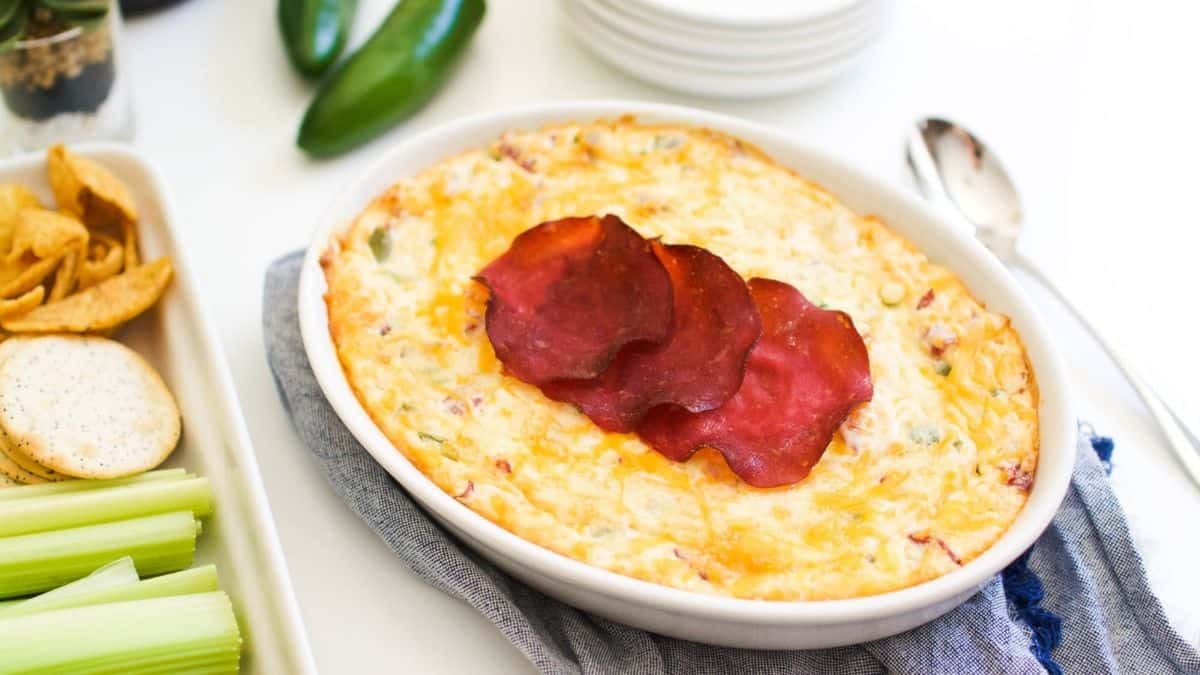 Easy Jalapeno Cream Cheese Dip Recipe with Dried Beef - Cupcakes and ...