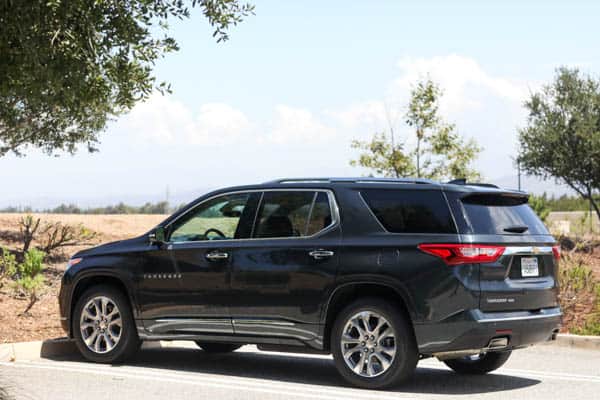 Side view of a Chevy Traverse