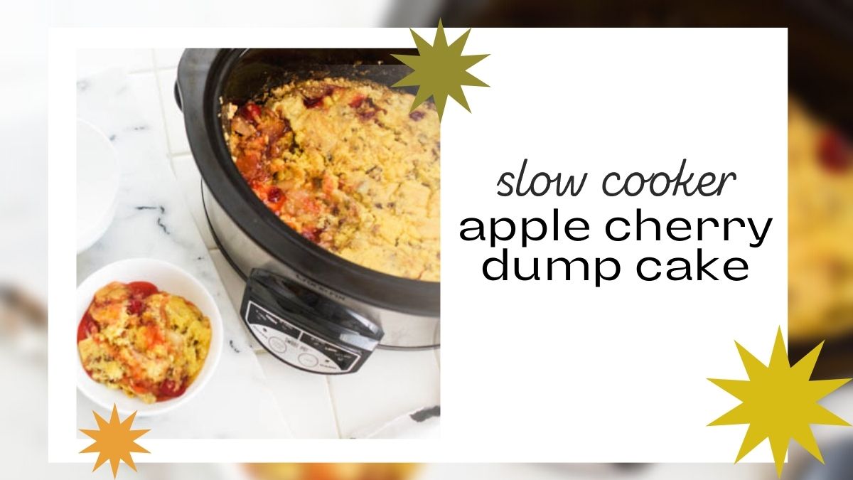 Buttery Apple Cherry Dump Cake Recipe (Made in the Crockpot): Easy