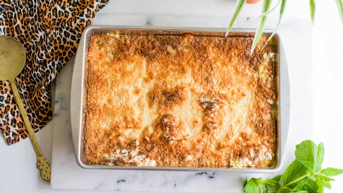 Fruity Pineapple Dump Cake with Condensed Milk Cupcakes and Cutlery