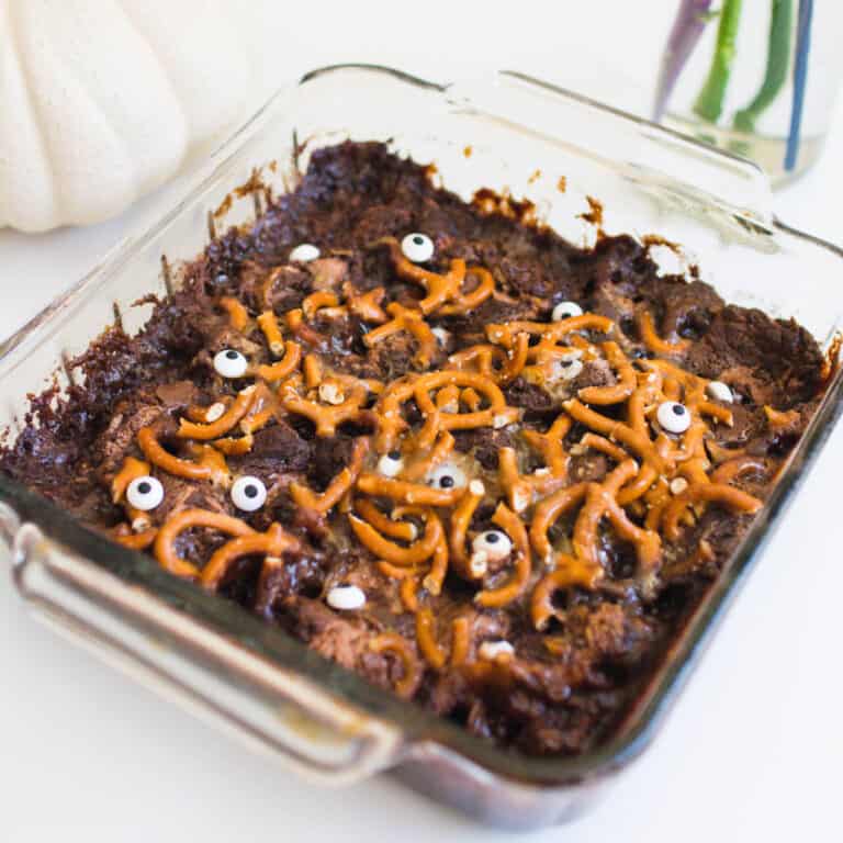 Chocolatey Halloween Dump Cake Recipe With Candy Bars