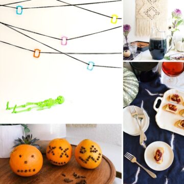 Four photos of Halloween ideas that are great for a low key party.