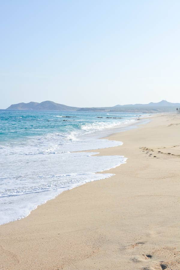 Gorgeous beach view outside of Dreams Los Cabos Suites Golf Resort & Spa