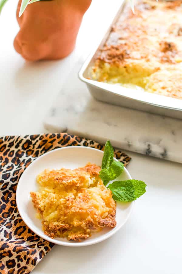 pineapple coconut dump cake with condensed milk