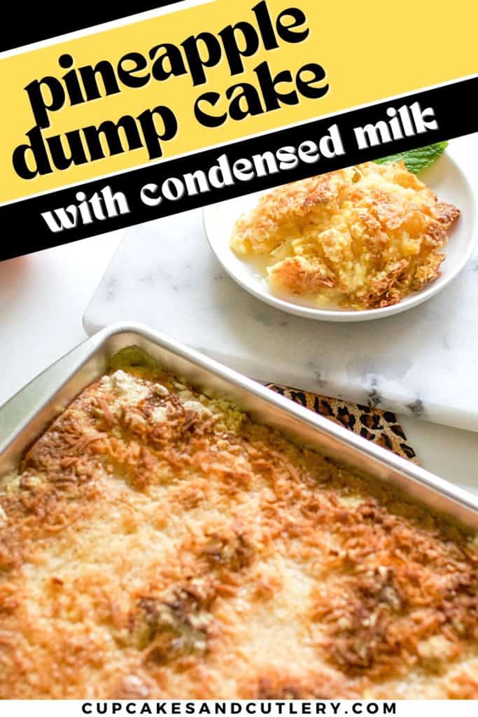 Fruity Pineapple Dump Cake with Condensed Milk Cupcakes and Cutlery