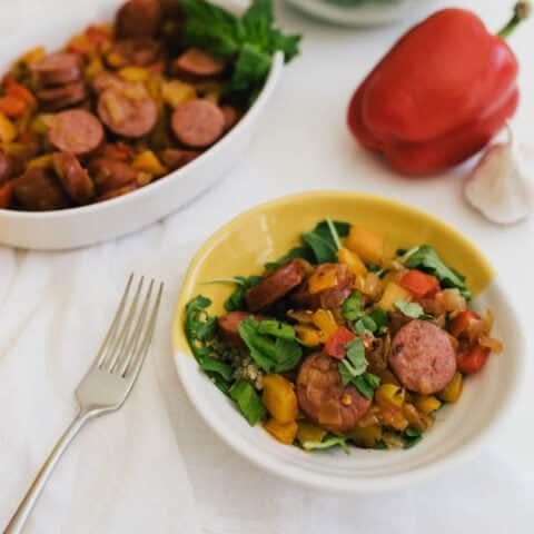 Quinoa Bowl with Sausage and Peppers-image