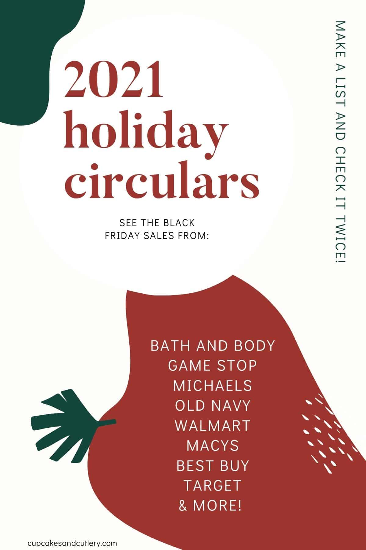 A list of retailers who have Black Friday circulars for 2021.