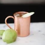 pear mule on a cutting board