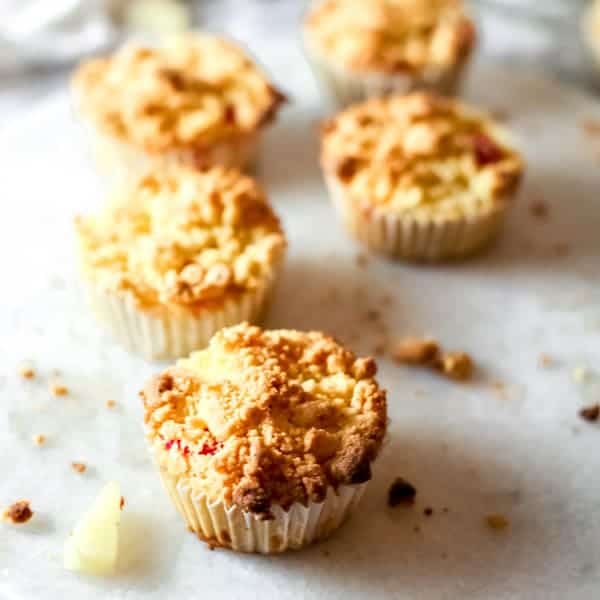 Dump cake cupcakes on a table. 