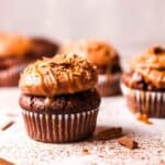 Chocolate cupcake with southern comfort frosting