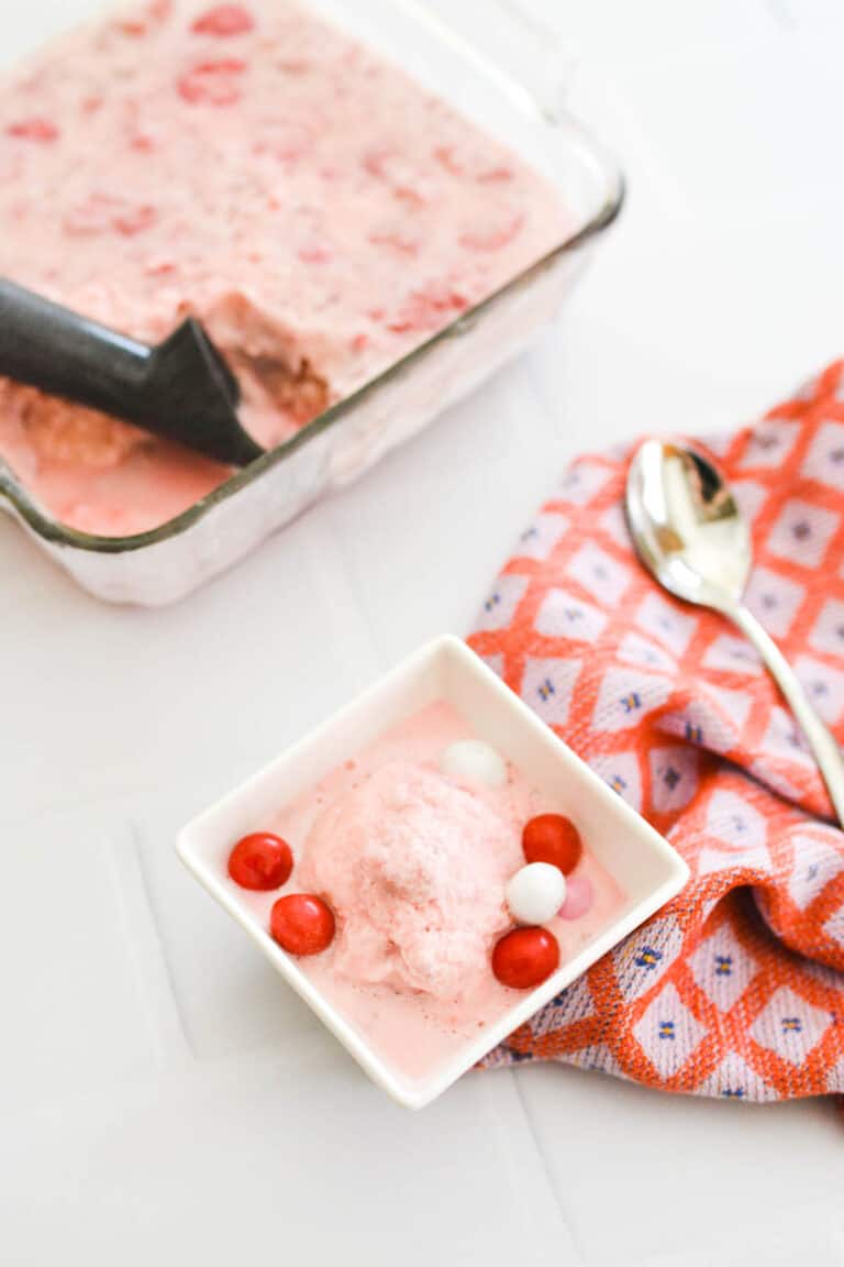 Homemade Strawberry Ice Cream with Condensed Milk Recipe No Churn!