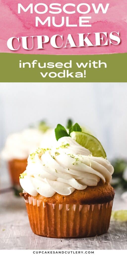 Moscow Mule Cupcakes infused with vodka