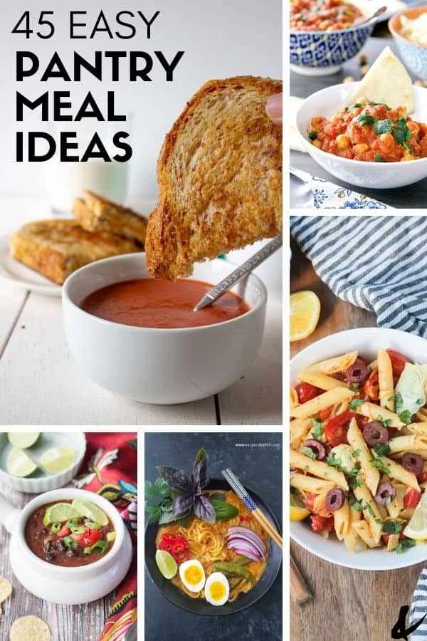 Collage of different food with text overlay for Pinterest. 