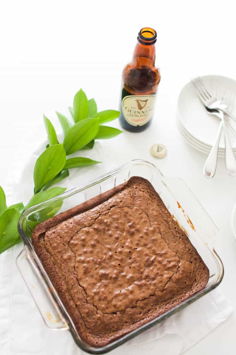 Boozy Beer Brownies with Box Mix Guinness Brownies