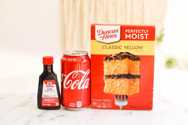 coke cake ingredients with optional rum extract