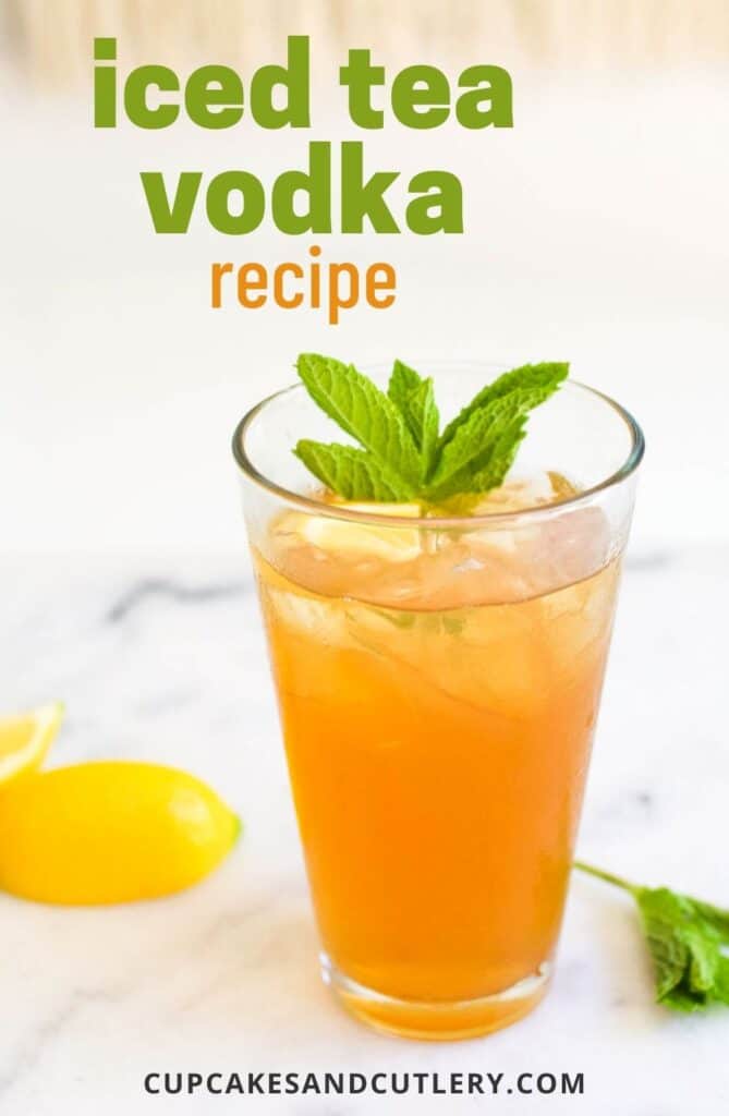 Glass of Iced Tea Vodka Cocktail