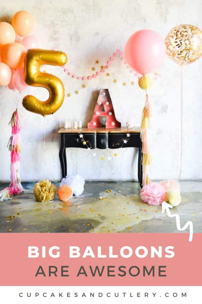 Large scale balloons for party decorations.