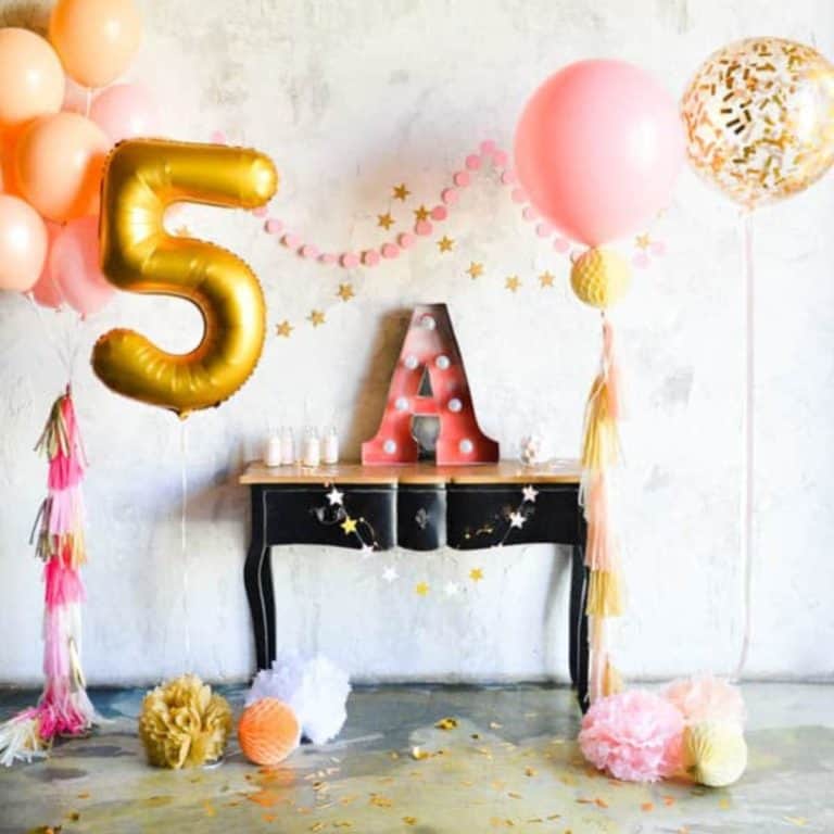 Use big balloons to decorate for parties.