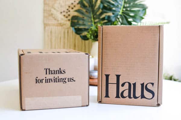 Shipping boxes for Haus.