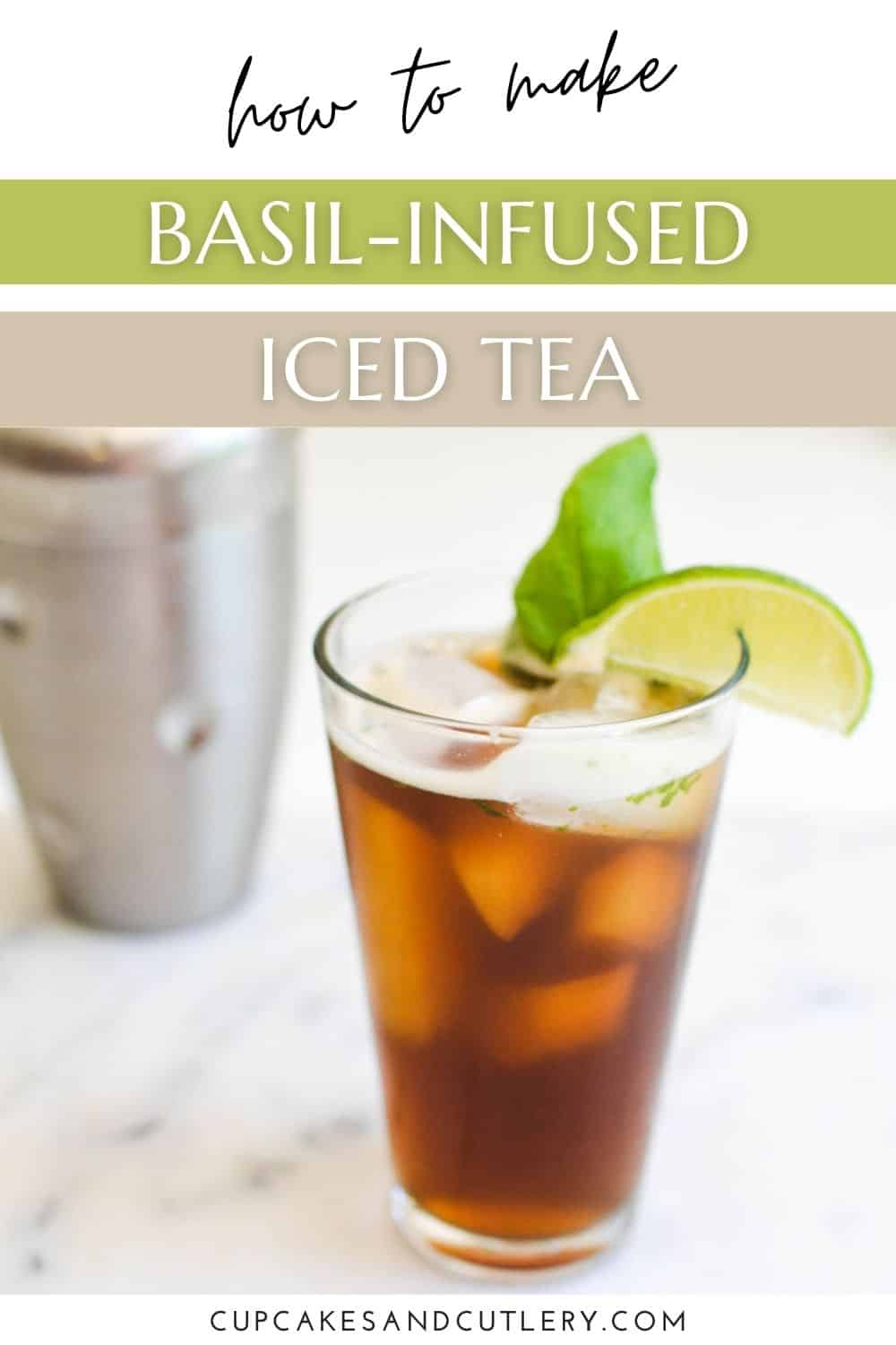 Shaken Basil Iced Tea Recipe Cupcakes and Cutlery