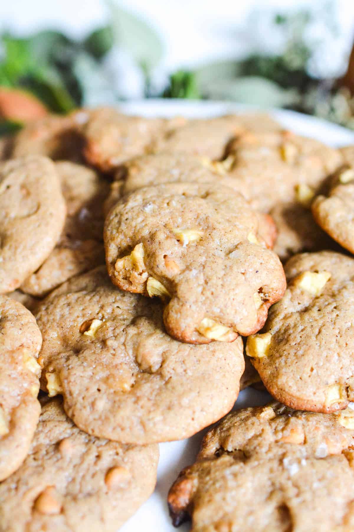 Close up of Apple Butterscotch cookies.