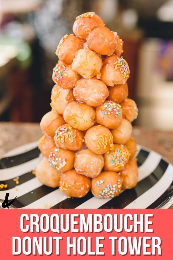 Donut Hole Tower DIY Croquembouche with Donuts Donut Hole Tower DIY Croquembouche with Donuts