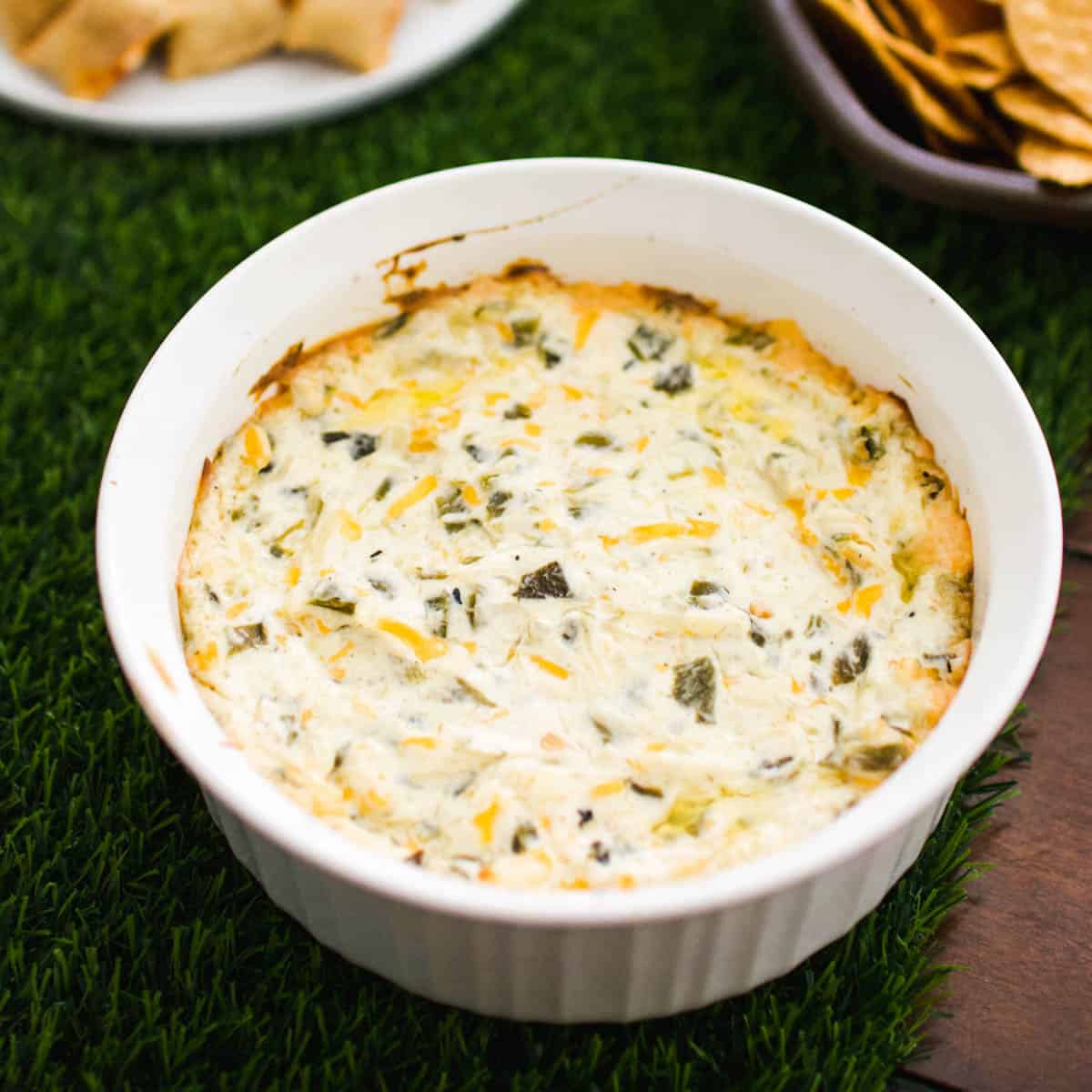Hot and Cheesy Green Chile Dip Recipe | Cupcakes and Cutlery