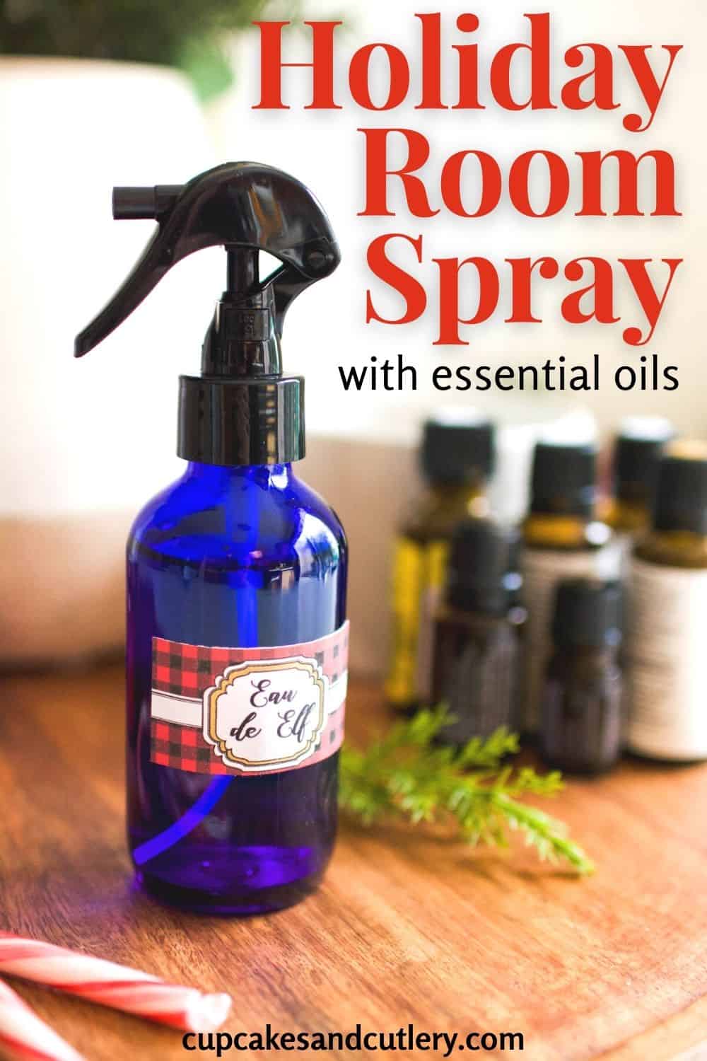 DIY Essential Oil Christmas Room Spray Cupcakes and Cutlery