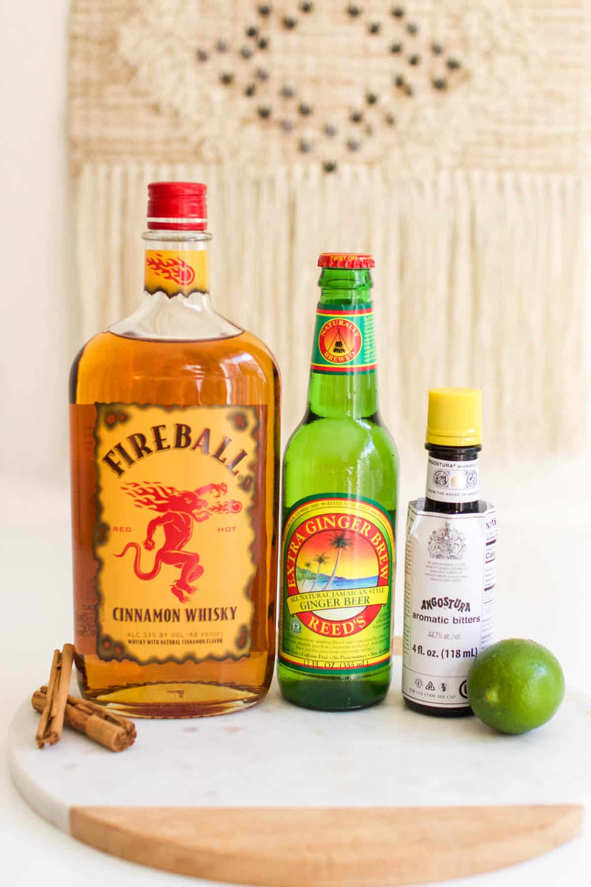 Ingredients to make a Fireball Mule.
