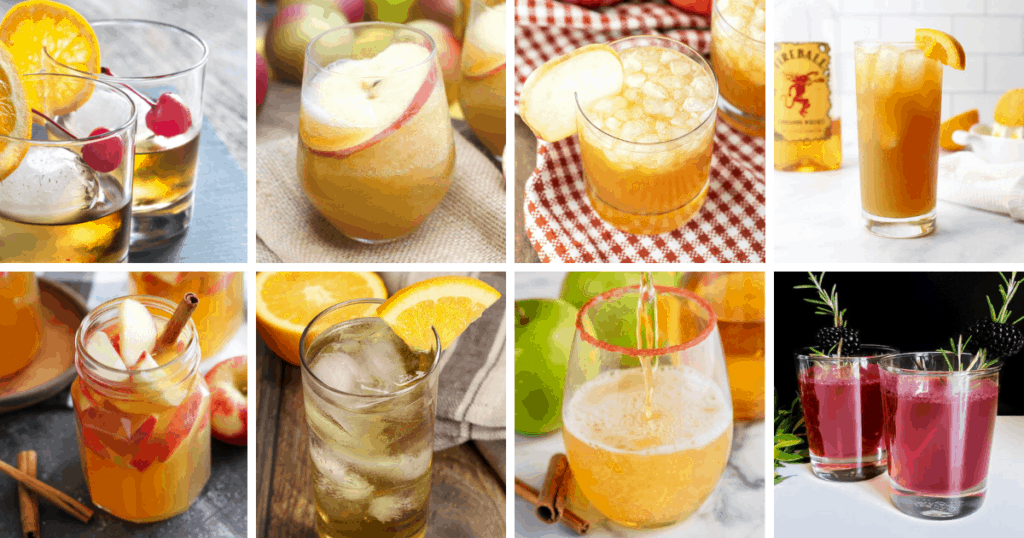 collage of fireball cocktails to make at home