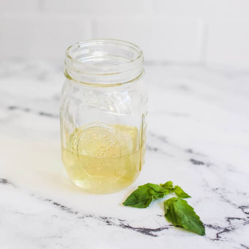 Basil Simple Syrup Recipe for Cocktails Cupcakes and Cutlery
