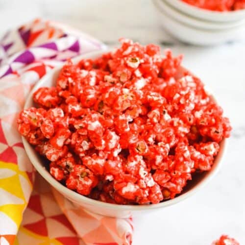 Cherry Jello Popcorn Recipe (Candied Popcorn)