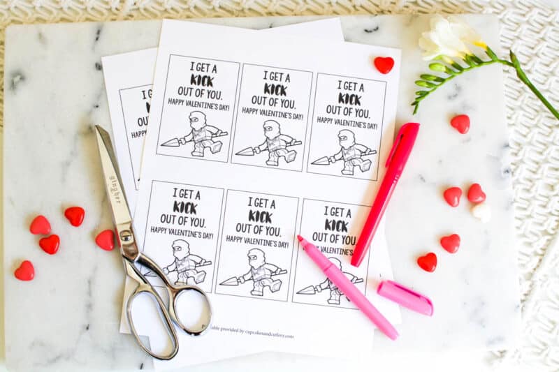 Homemade Printable Ninjago Valentines For Your Kids to Pass Out (Free!)