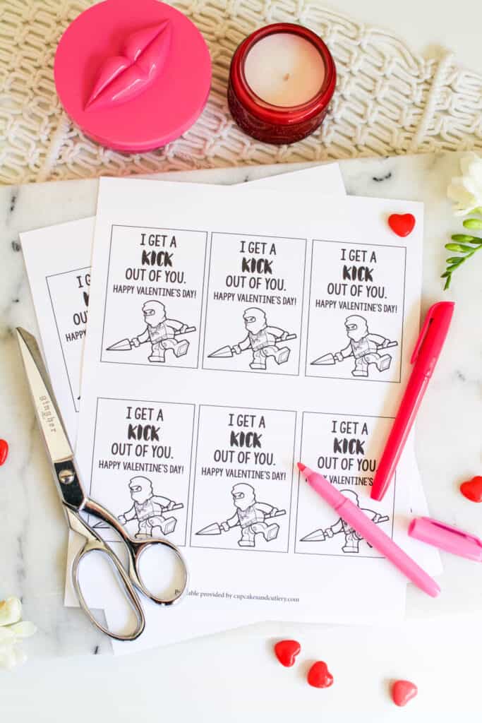 Homemade Printable Ninjago Valentines For Your Kids to Pass Out (Free!)
